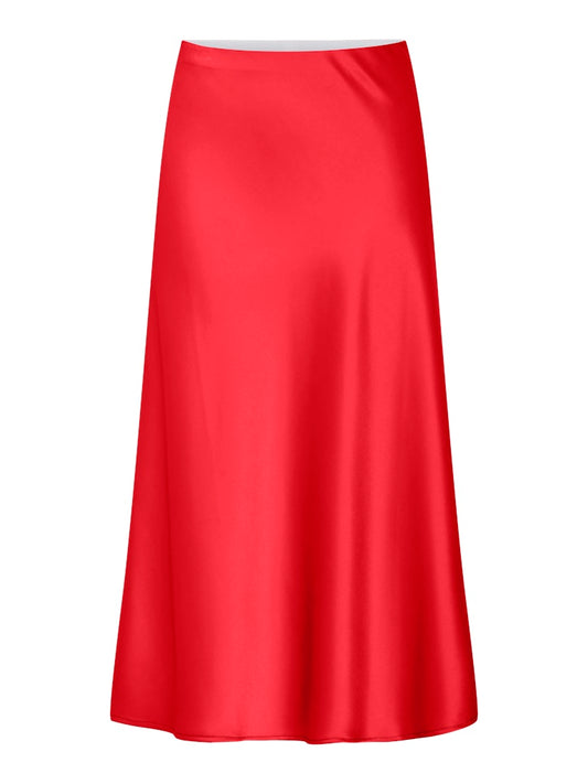 Pella High Waisted Midi Skirt - Poinsettia