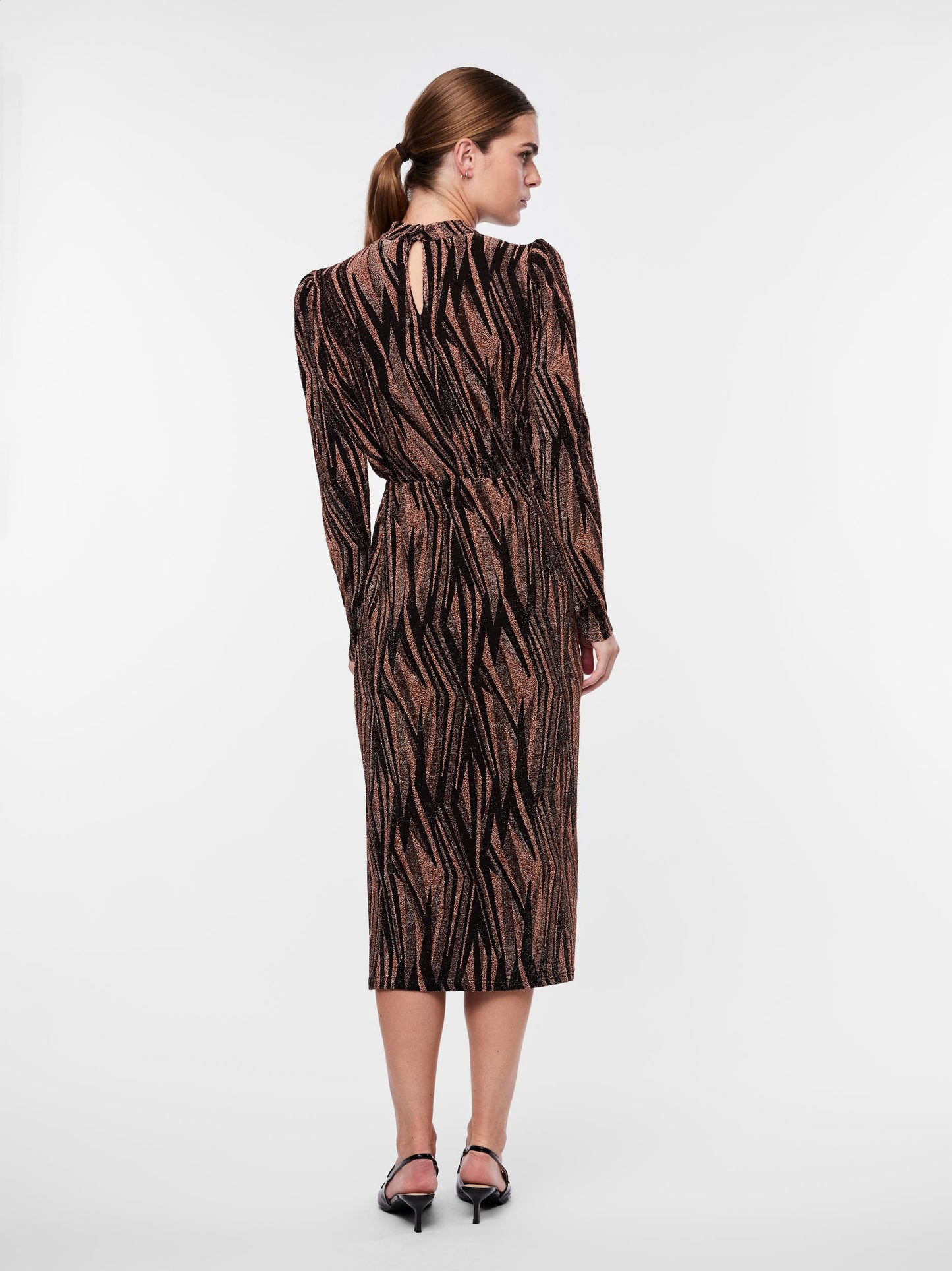 Yen Glitter Dress - Black Copper
