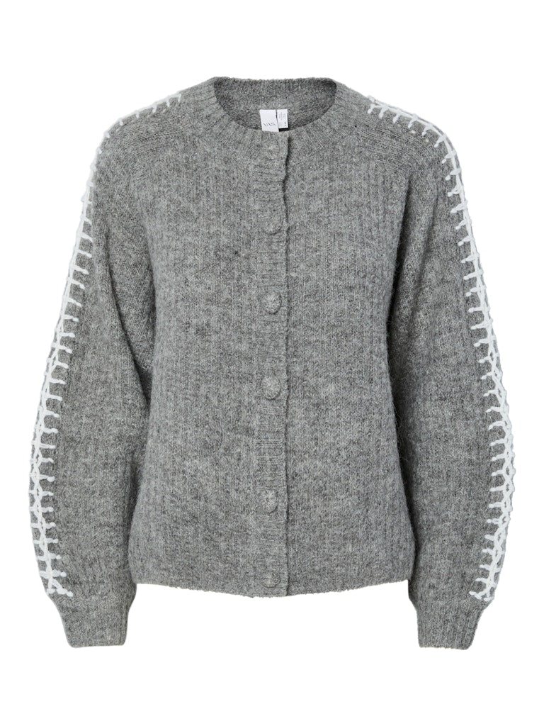 Solly Knit Cardigan - Medium Grey Melange