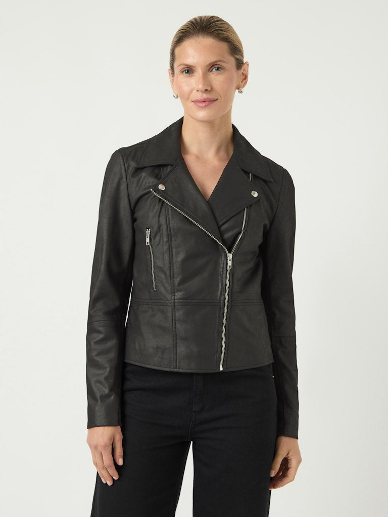 Sophie Leather Jacket - Black