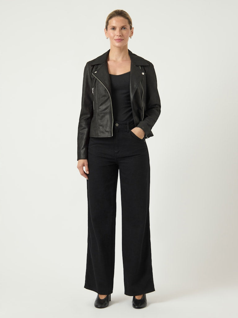 Sophie Leather Jacket - Black