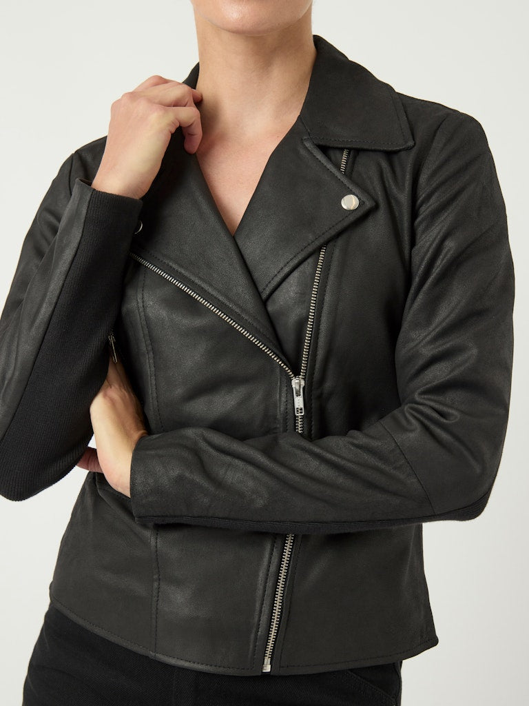 Sophie Leather Jacket - Black