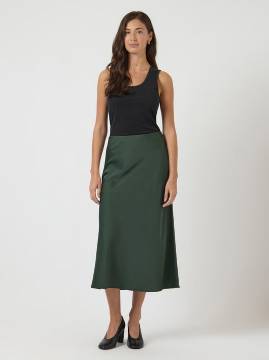 Pella High Waisted Midi Skirt - Sycamore