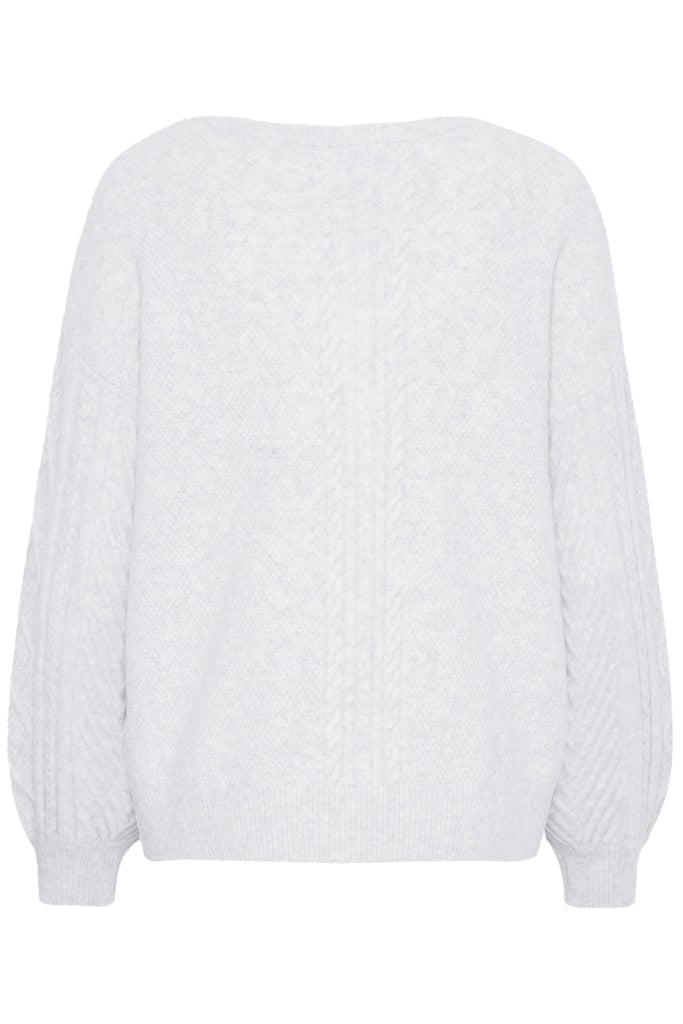 Medi V-Neck Jumper - Marshmallow Melange