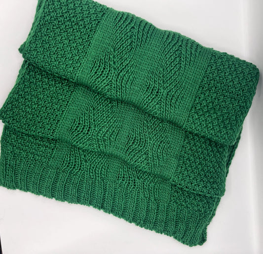 Cable Knit Scarf - Greeno