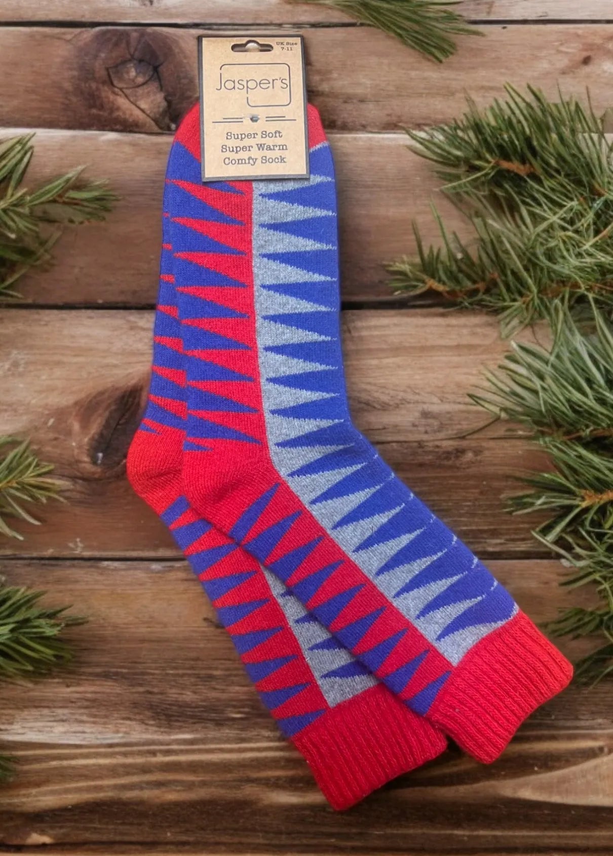 Diamonds Cosy Socks - Red