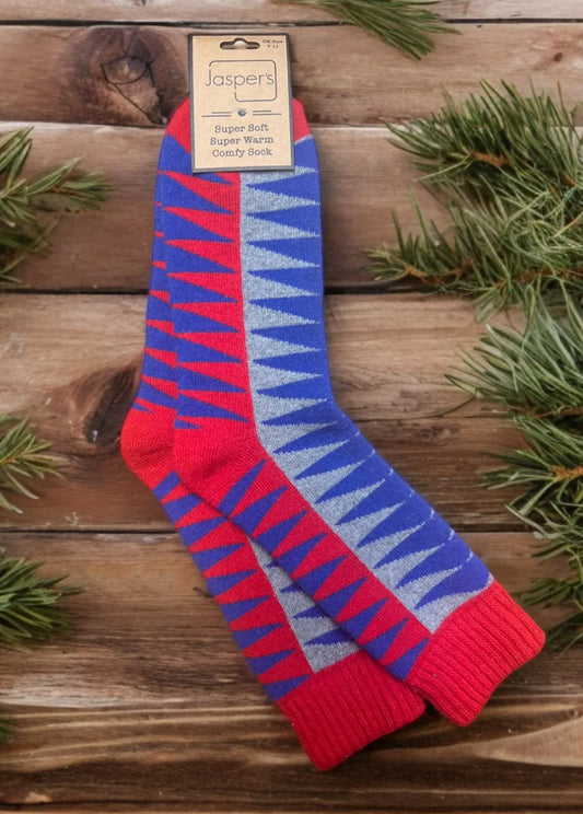 Diamonds Cosy Socks - Red