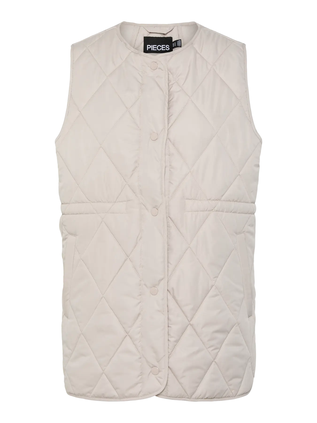 Stella Quilted Vest - Silver Grey