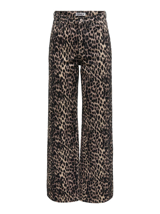 Juicy Wide Leg Jeans - Black Leo