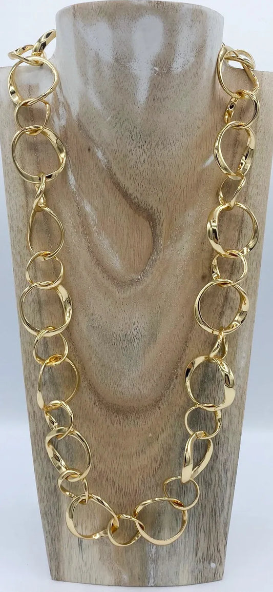 Cascading Connection Necklace - Gold