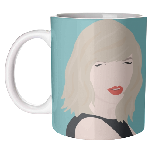 Red Lips Mug- Taylor Swift by Cheryl Boland