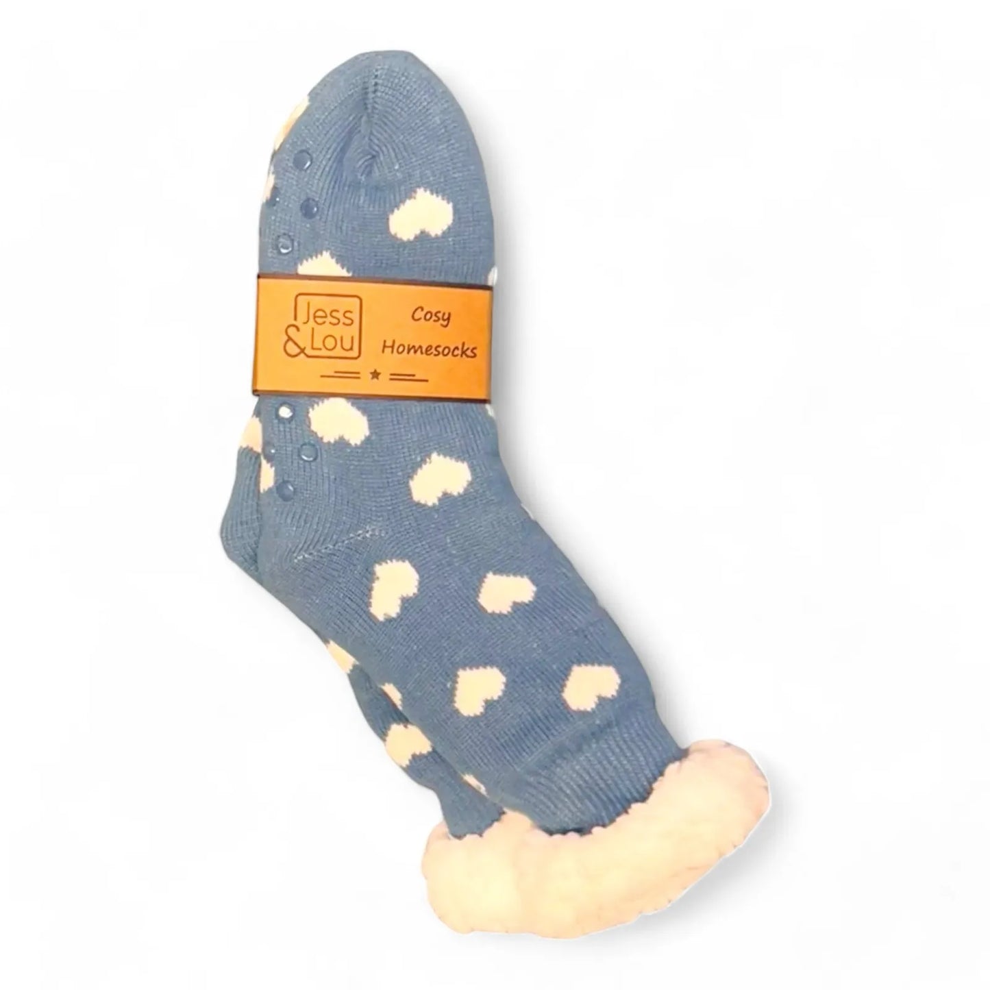 Cosy Stars Slipper Socks - Cornflower