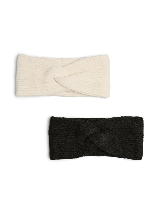 Benilla Headband 2-Pack - Whitecap Grey & Black