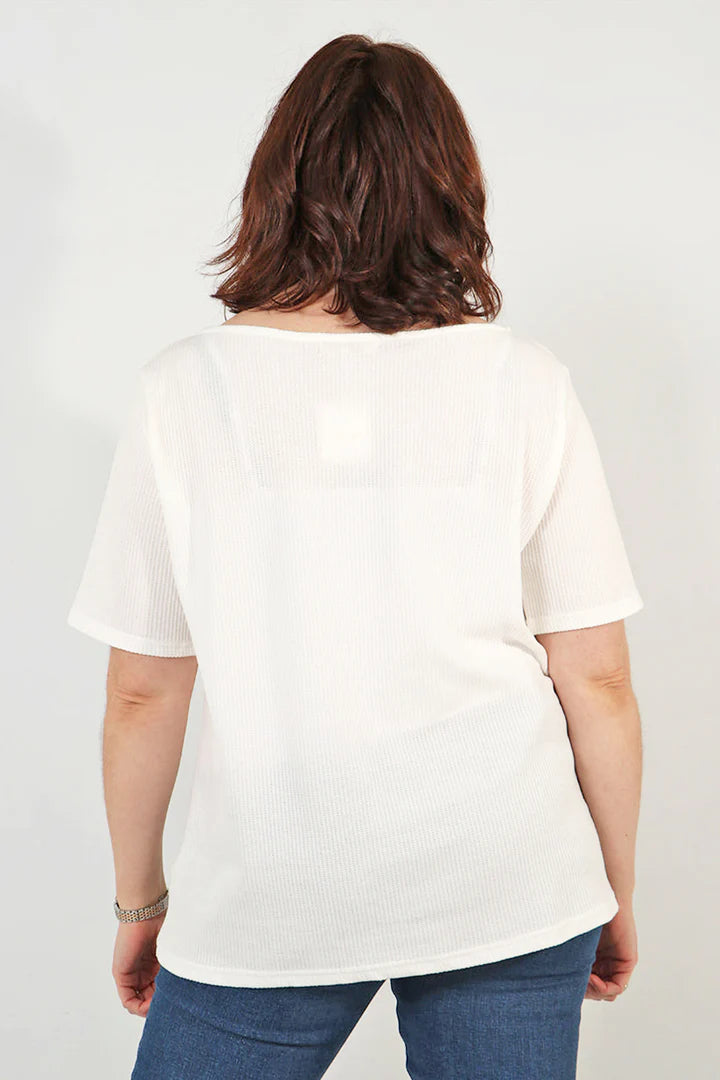 Boat Neck Top - White