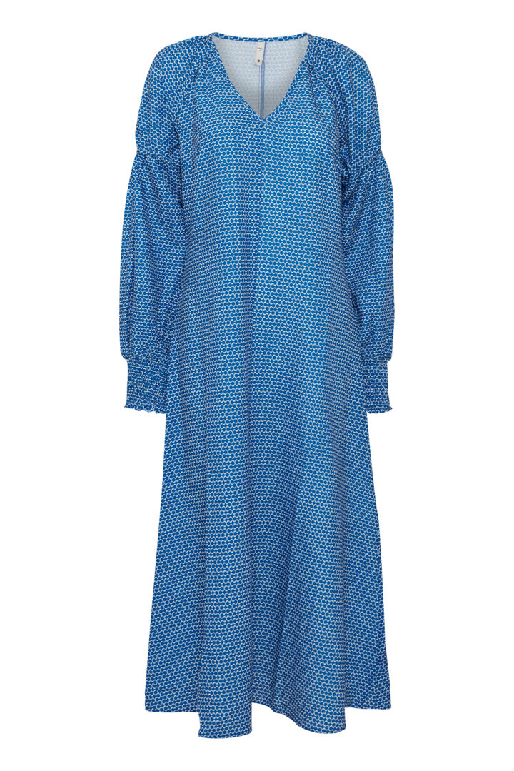Savino Dress - Blue Printed