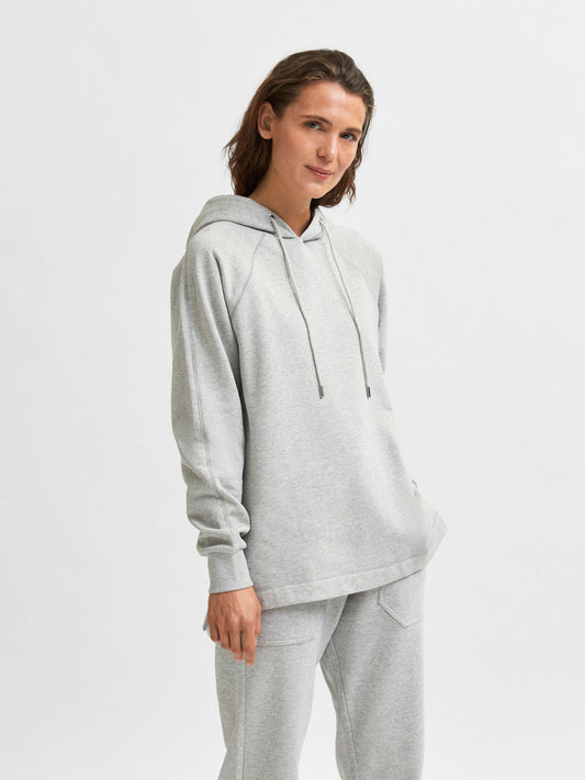 Stasie Organic Cotton Hoodie - Light Grey Melange