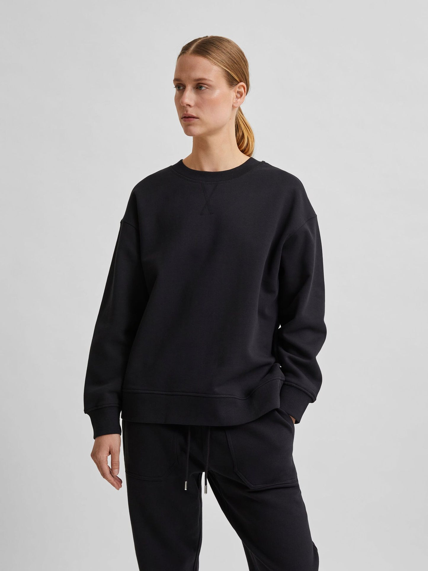 Stasie Organic Cotton Sweatshirt - Black