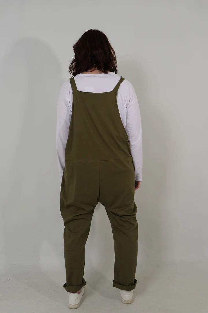 Dungarees With Pockets - Green