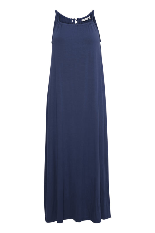 Usilia Bow Dress - Indigo Blue