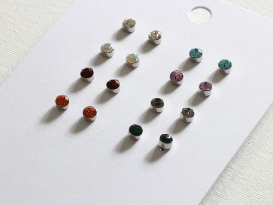 Iris Rainbow Stud Earring Multipack - Silver