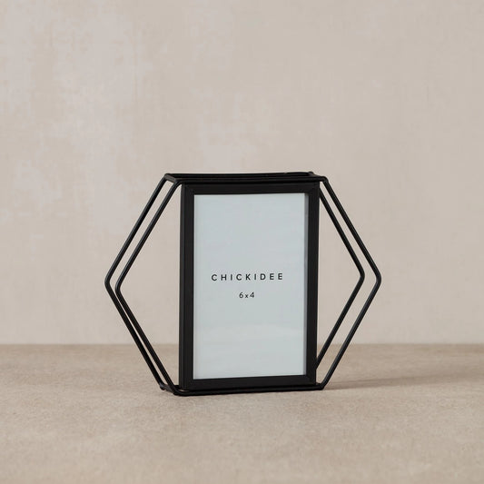 Black Hexagonal Frame