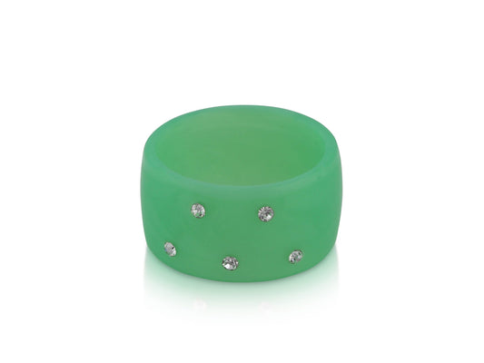 Hestia Multi Stone Resin Ring - Green