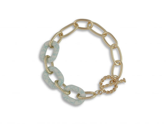 Leda Matte Resin Chain Bracelet - Mix