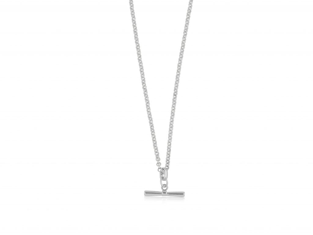 Octavia Tbar Chain Necklace - Silver