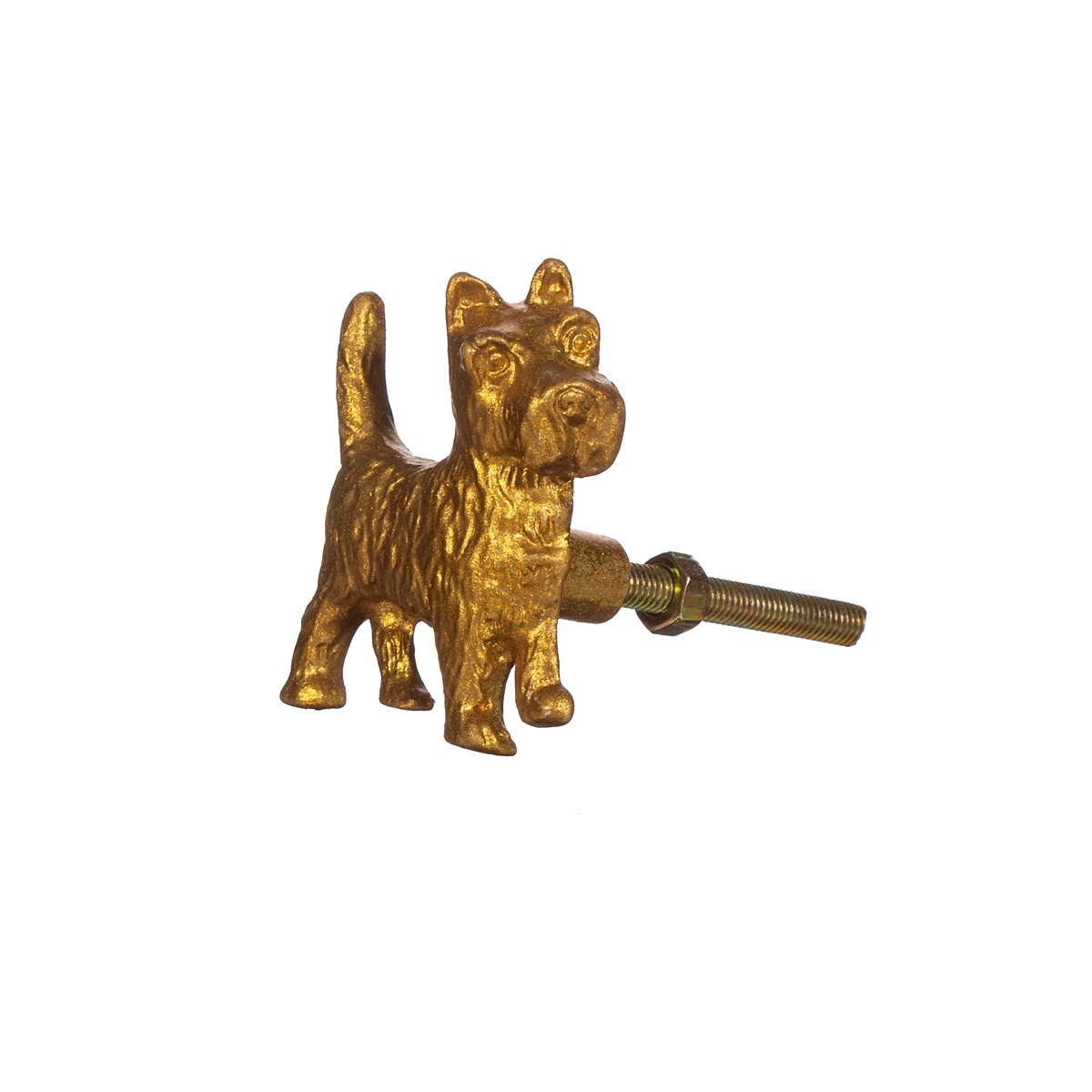 Gold Terrier Drawer Knob