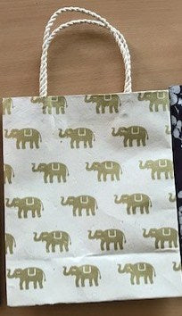 Handmade Fairtrade Nepalese Gift Bag - Elephant