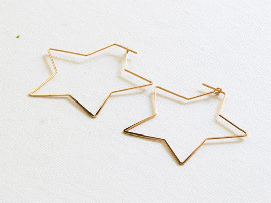 Iman Star Hoops - Gold