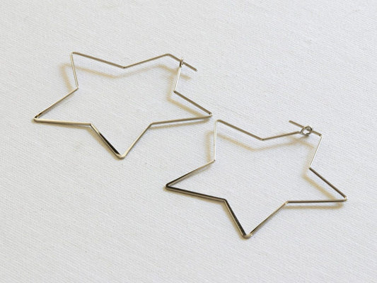 Iman Star Hoops - Silver