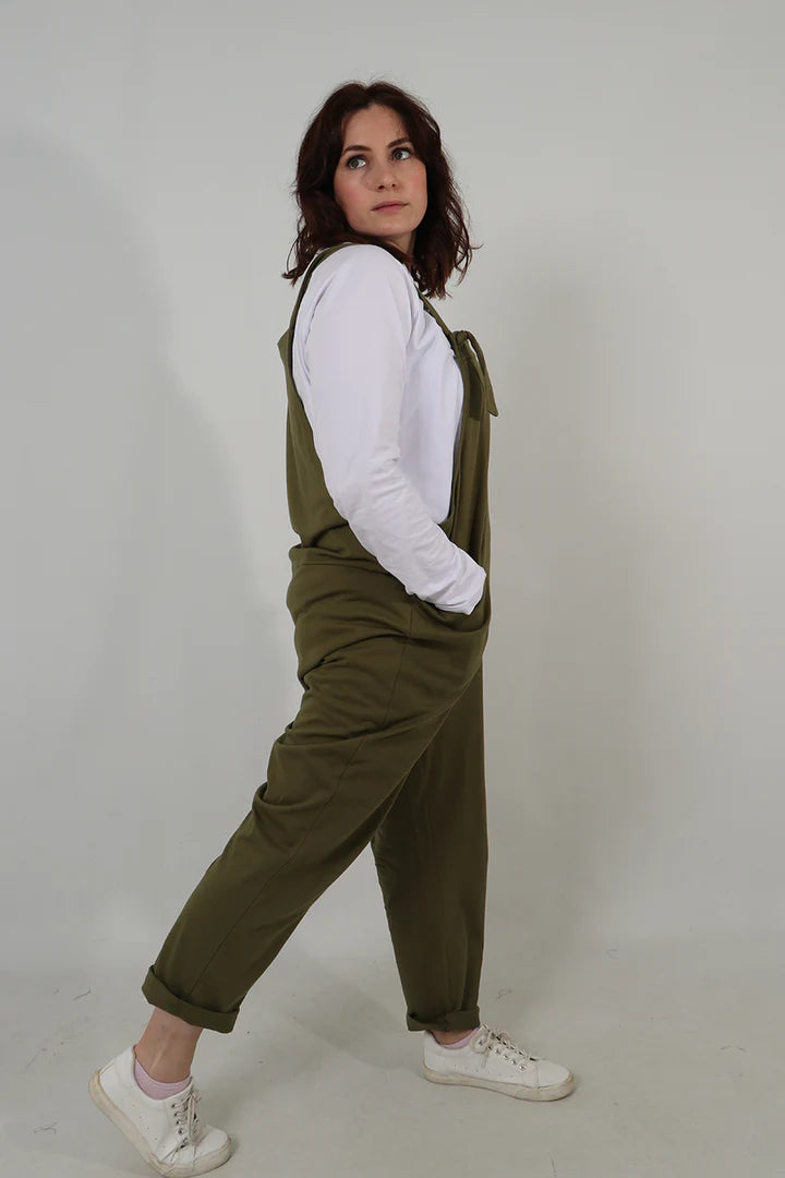 Dungarees With Pockets - Green