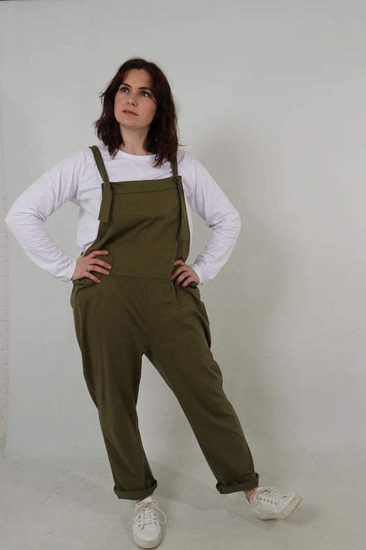 Dungarees With Pockets - Green