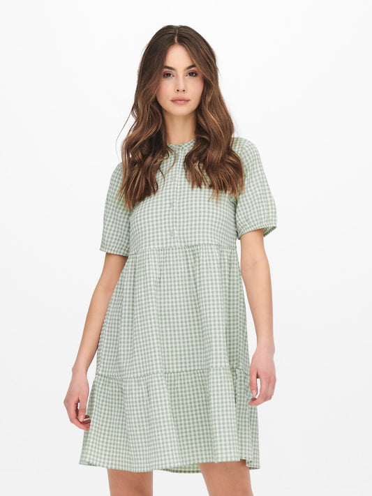 Gaby Short Sleeve Midi Dress - Birds Egg Green