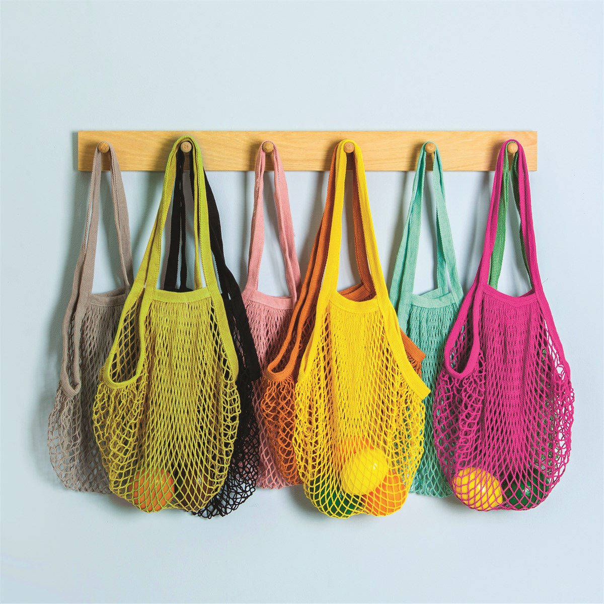 Mustard String Shopper Bag