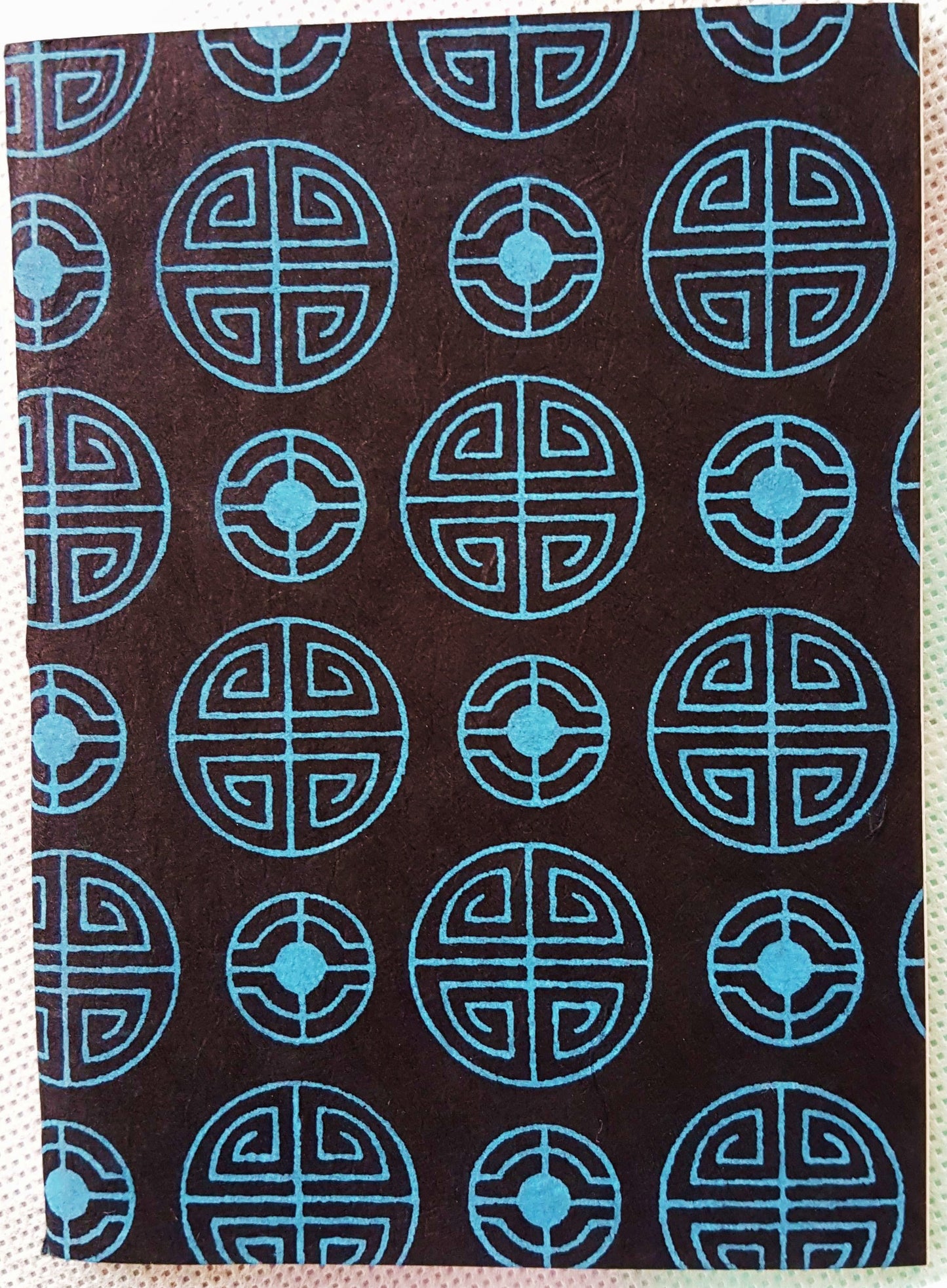 Handmade Fairtrade Nepalese Notebook - Blue Circles