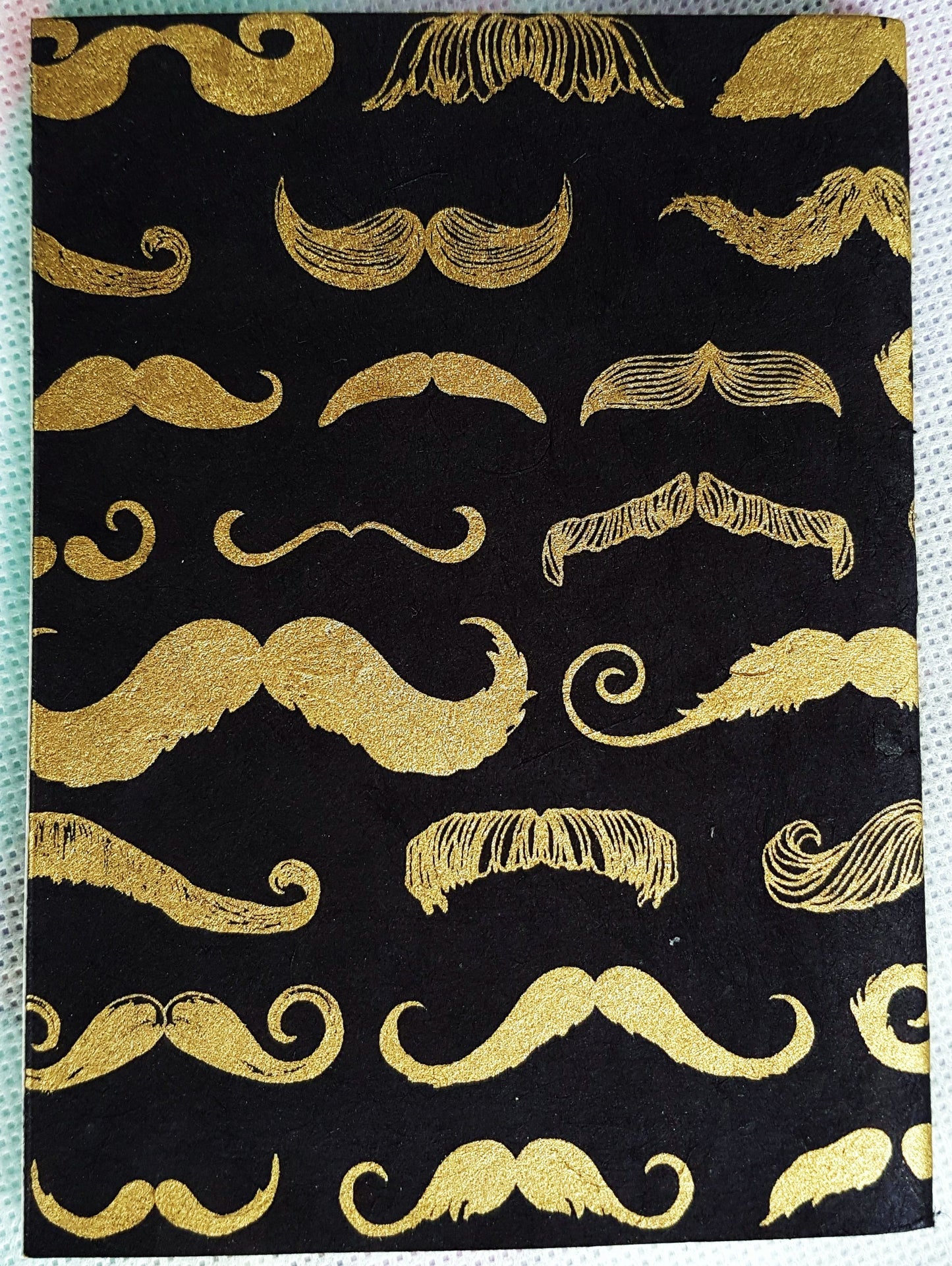 Handmade Fairtrade Nepalese Notebook - Moustache