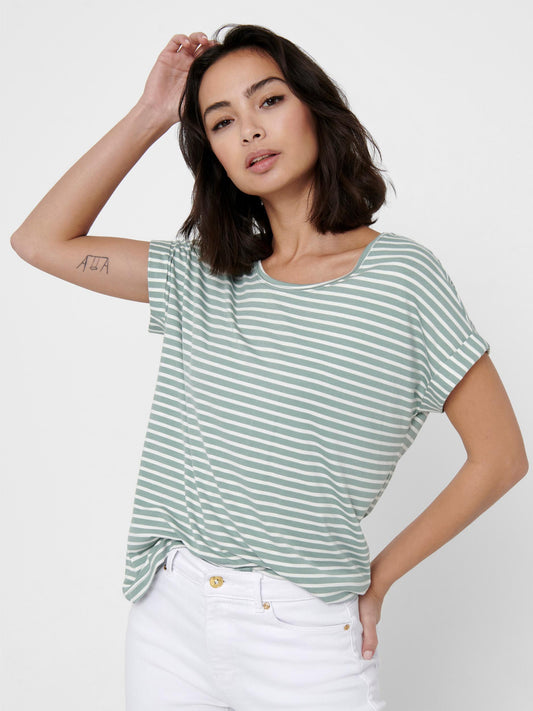 Moster Striped Tee - Jadelite