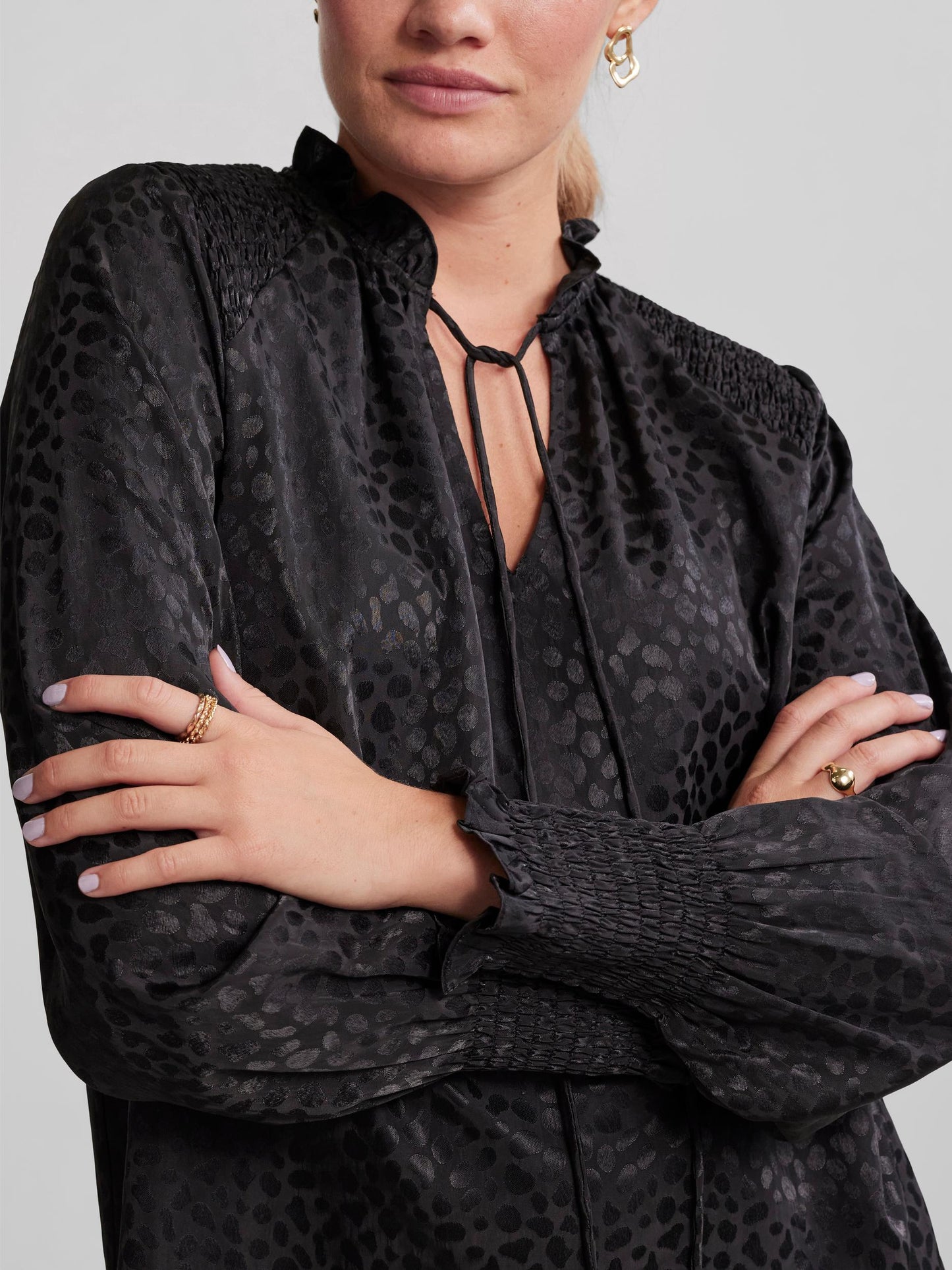 Diana Long Sleeved Top - Black