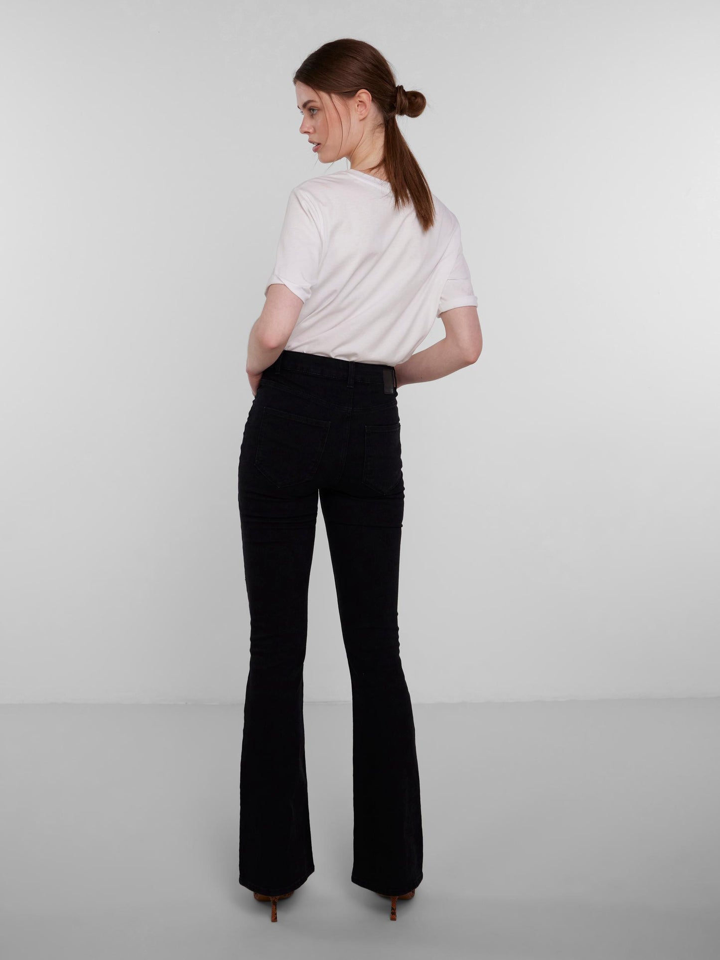 Peggy High Waisted Flared Jeans - Black