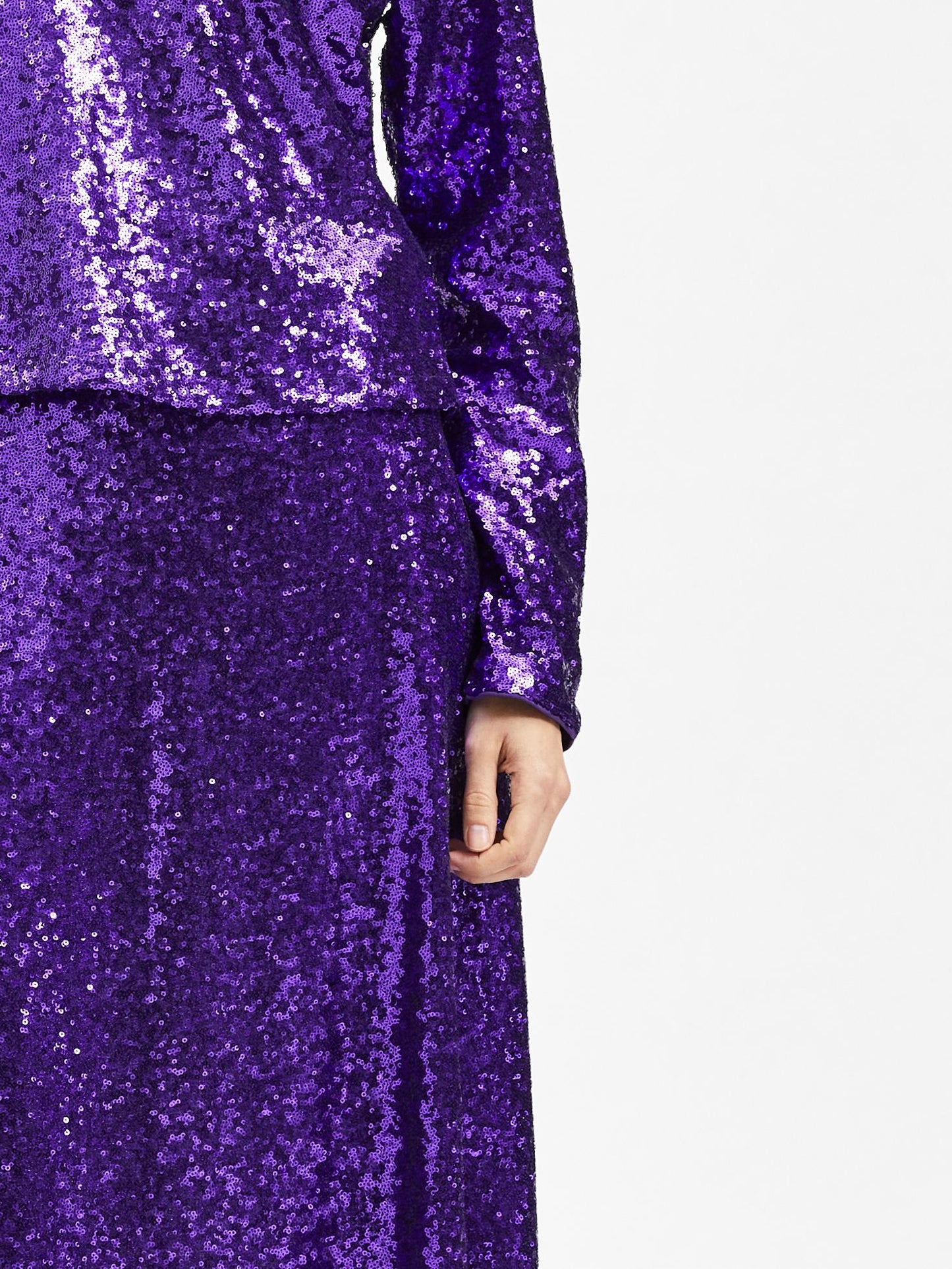 Sola Sif Midi Sequin Skirt - Violet