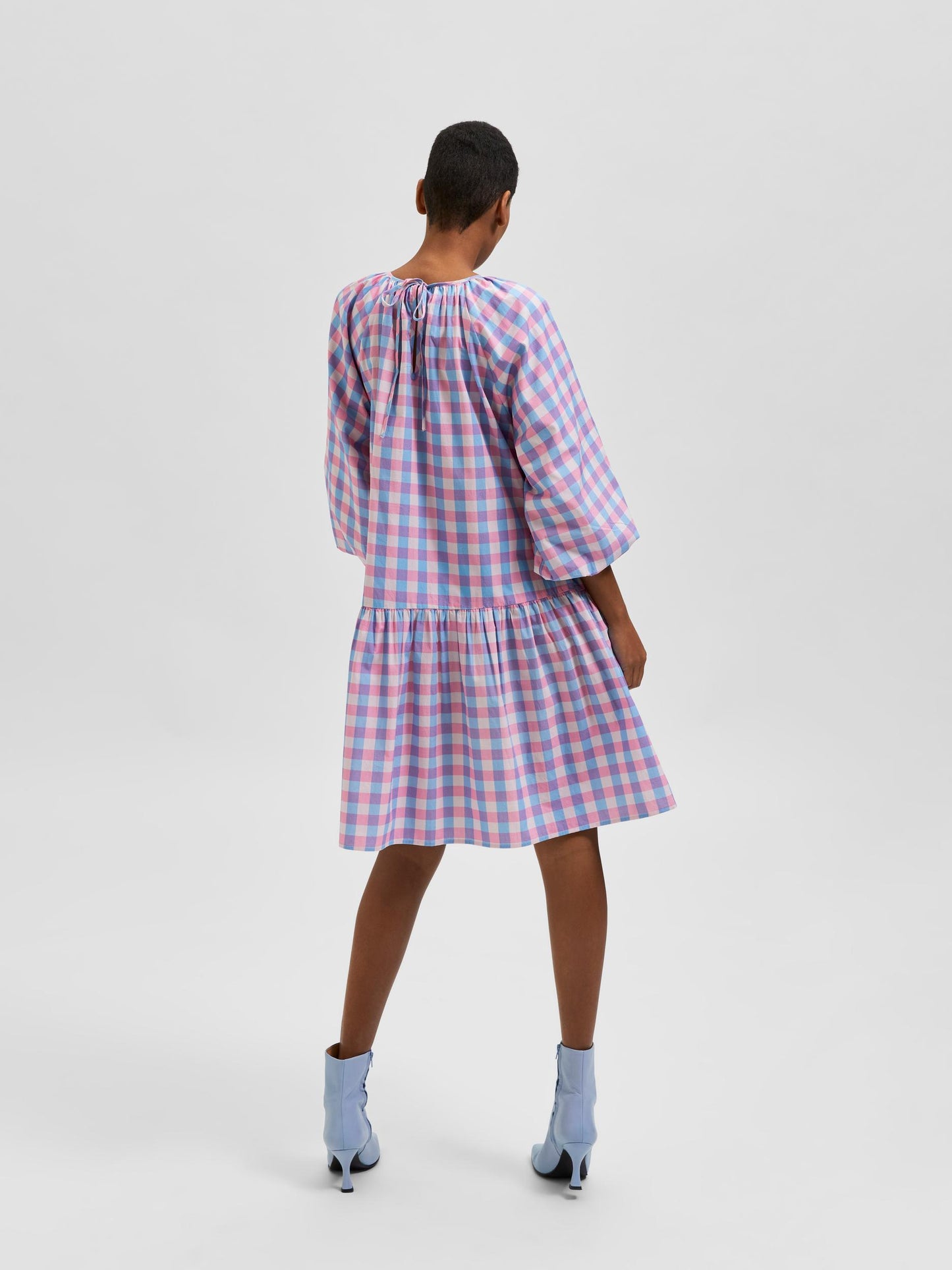 Blair 3/4 Sleeve Short Dress - Violet