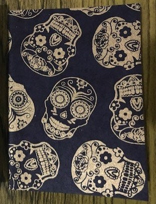 Handmade Fairtrade Nepalese Notebook - Skulls