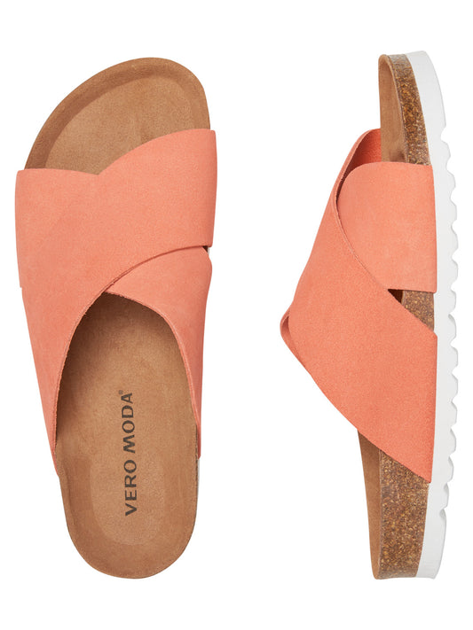 Vero Moda Holly Leather Sandals - Emberglow