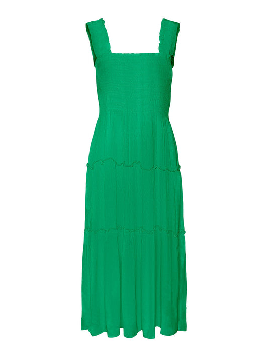 Menny Smock Calf Dress - Bright Green