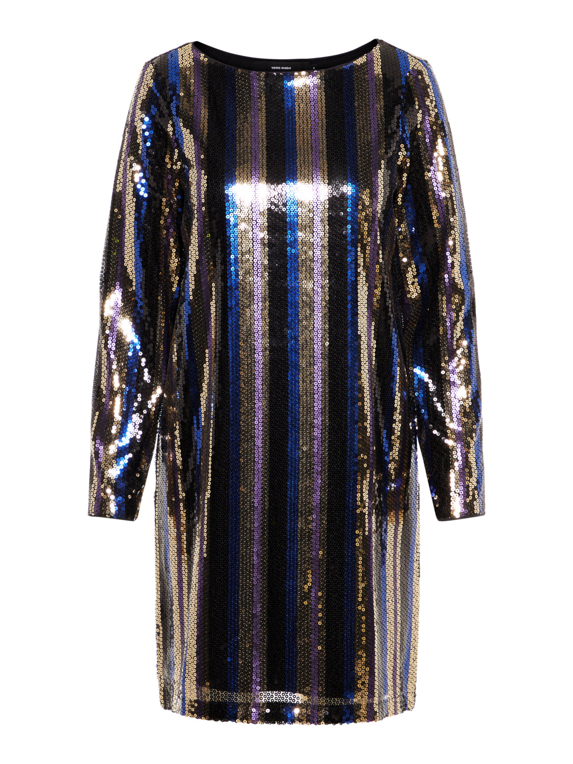 Doris Sequin Dress - Stripe Multi