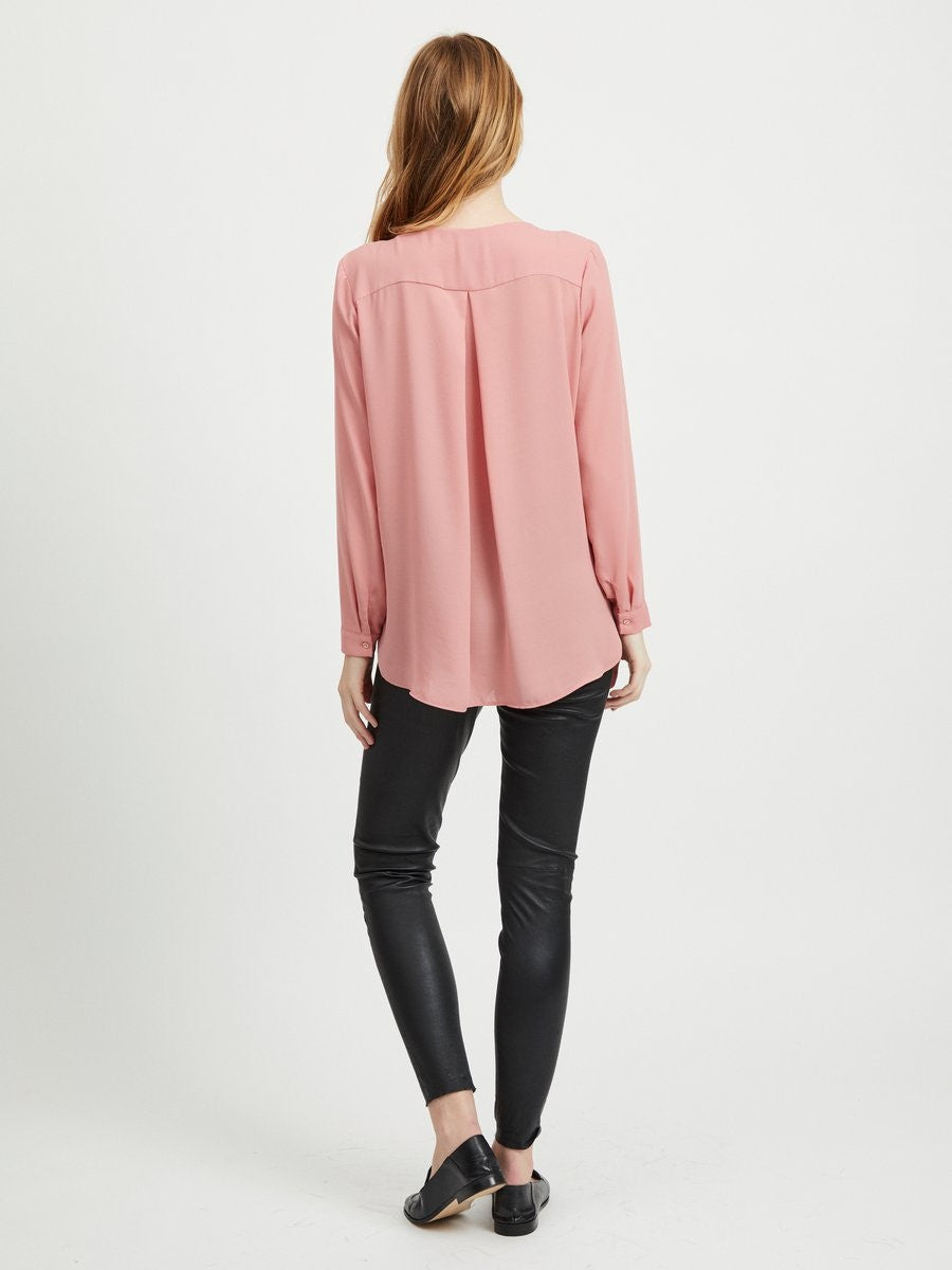 Lucy Long Sleeve Top - Brandied Apricot