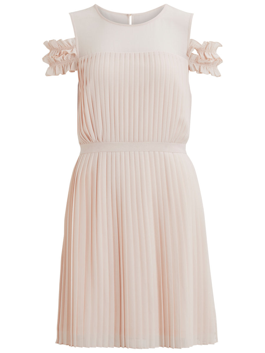 Vila Pleated Dress - Peach Blush