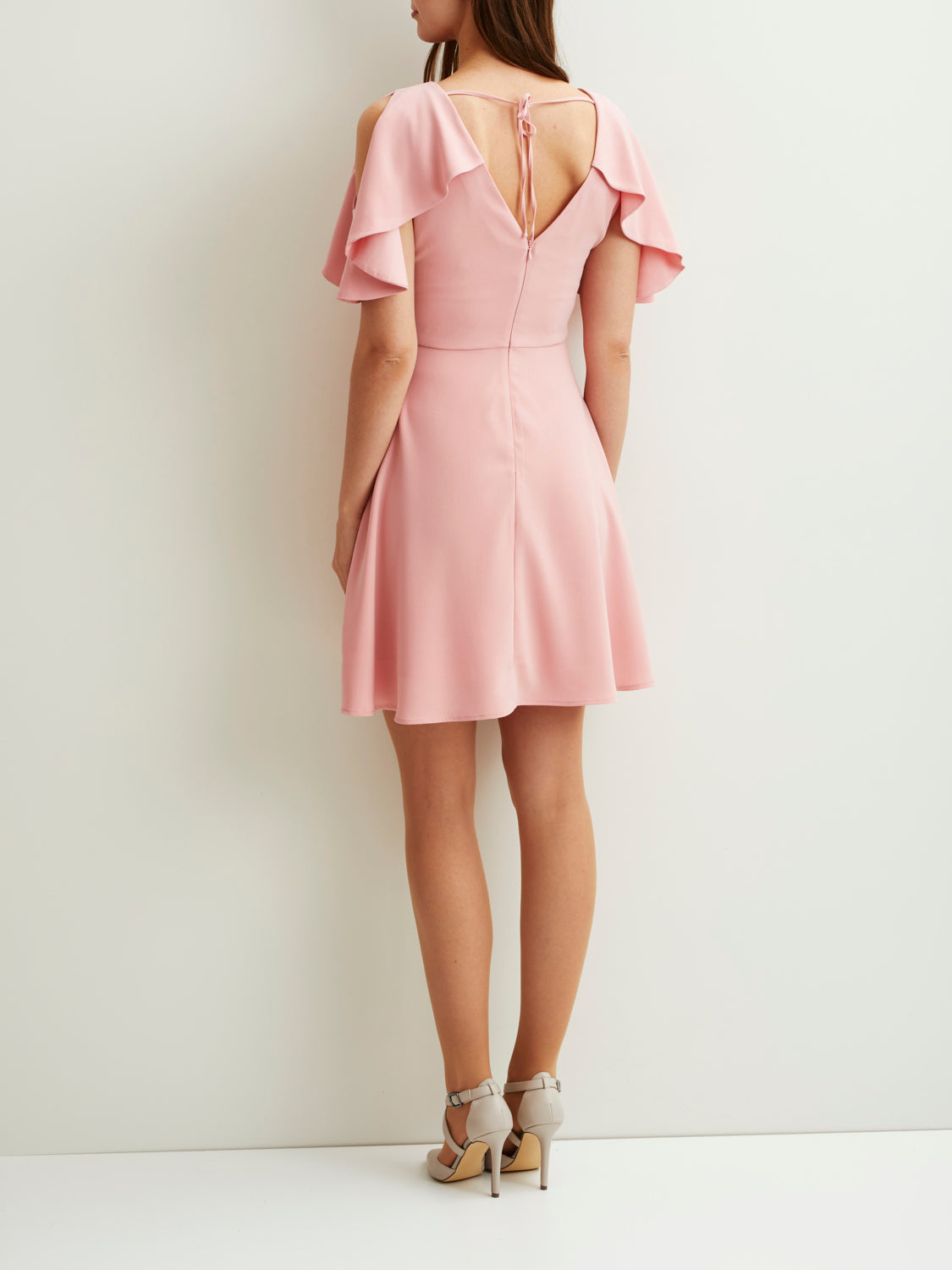 Drape Detail Dress - Pink